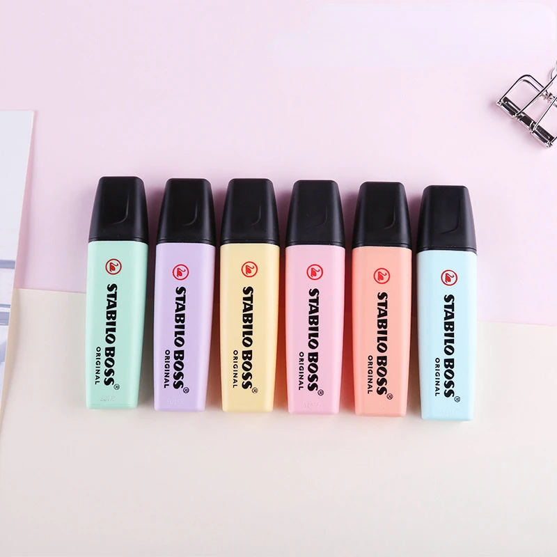 6 Colors STABILO BOSS Macaron  - Stabilo Marker Boss review and price