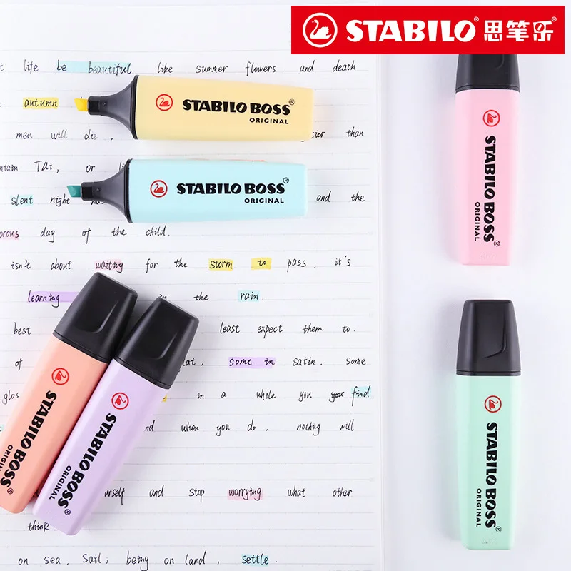 6 Colors STABILO BOSS Macaron  - Stabilo Marker Boss review and price